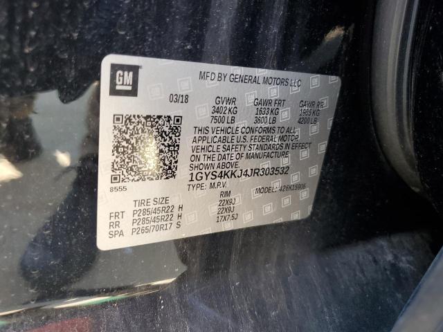 1GYS4KKJ4JR303532 - 2018 CADILLAC ESCALADE ESV PLATINUM Սև լուսանկար 13