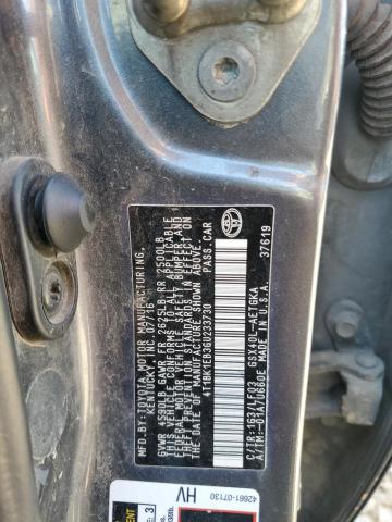 4T1BK1EB3GU233730 - 2016 TOYOTA AVALON XLE GRAY photo 12