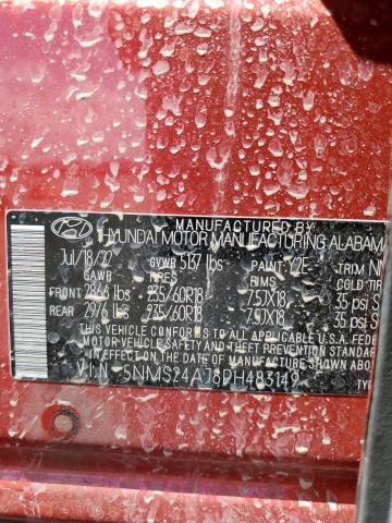 5NMS24AJ8PH483149 - 2023 HYUNDAI SANTA FE SEL 红色 照片 13