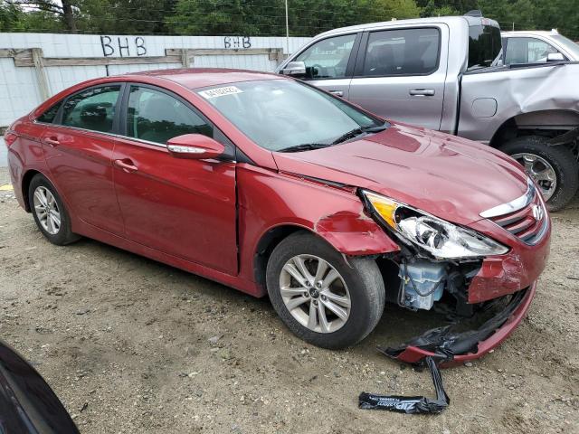 5NPEB4AC5EH871163 - 2014 HYUNDAI SONATA GLS RED photo 4