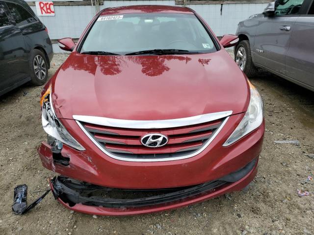 5NPEB4AC5EH871163 - 2014 HYUNDAI SONATA GLS RED photo 5