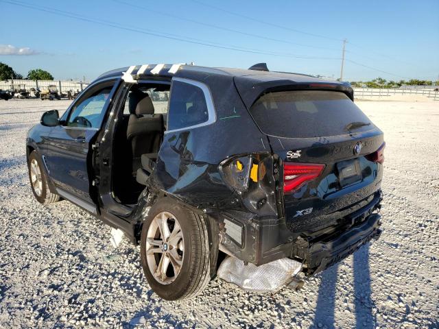 5UXTY3C02M9F93575 - 2021 BMW X3 SDRIVE30I BLACK photo 3