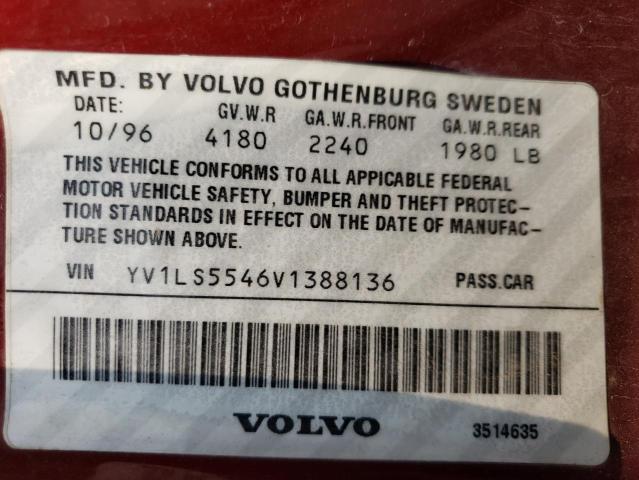 YV1LS5546V1388136 - 1997 VOLVO 850 勃艮第红 照片 12