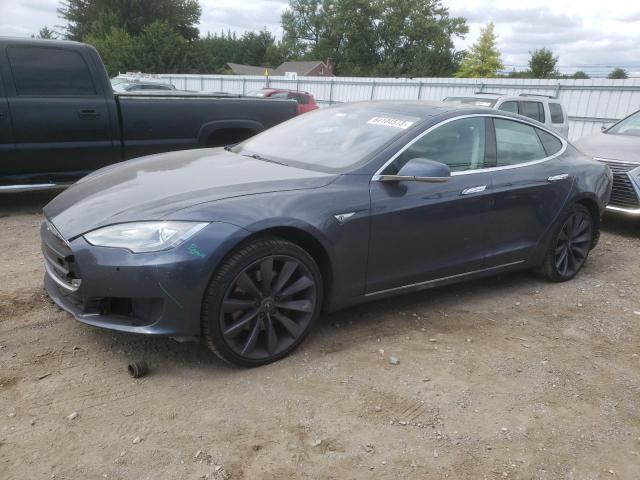 5YJSA1H11EFP52274 - 2014 TESLA MODEL S Boz foto 1