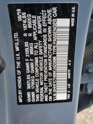 SHHFK7H68KU423496 - 2019 HONDA CIVIC EX 灰色 照片 13