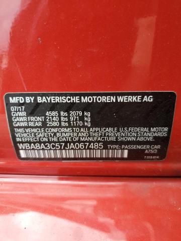 WBA8A3C57JA067485 - 2018 BMW 320 XI RED photo 13