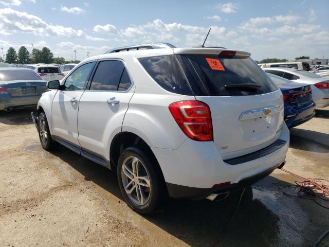 2GNFLGE38G6312377 - 2016 CHEVROLET EQUINOX LTZ WHITE photo 2