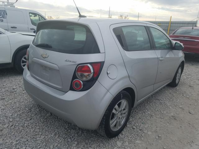 1G1JB6SH9C4113973 - 2012 CHEVROLET SONIC LS SILVER photo 4