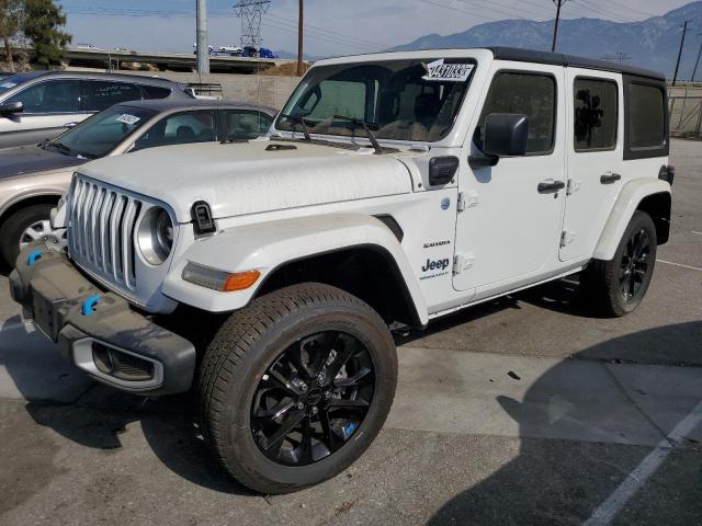 1C4JJXP60PW641449 - 2023 JEEP WRANGLER SAHARA 4XE WHITE photo 1