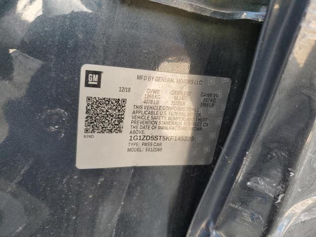 1G1ZD5ST5KF145320 - 2019 CHEVROLET MALIBU LT Grau Foto 12