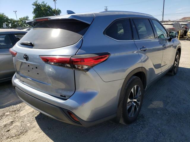 5TDHZRAHXMS033124 - 2021 TOYOTA HIGHLANDER XLE BLUE photo 3