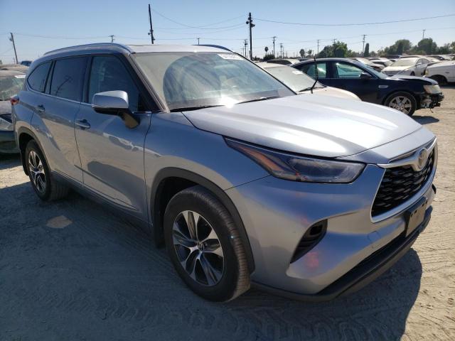5TDHZRAHXMS033124 - 2021 TOYOTA HIGHLANDER XLE BLUE photo 4