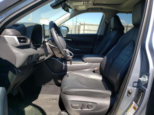 5TDHZRAHXMS033124 - 2021 TOYOTA HIGHLANDER XLE BLUE photo 7