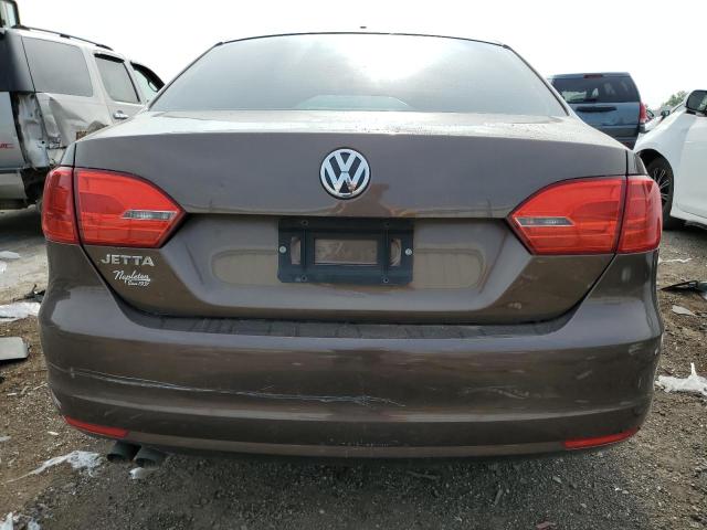 3VW2K7AJ3EM297303 - 2014 VOLKSWAGEN JETTA BASE BROWN photo 6