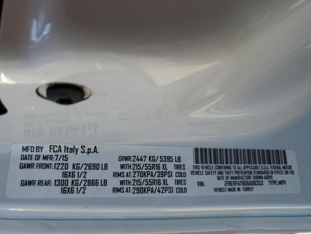 ZFBERFAT9G6A98353 - 2016 RAM PROMASTER თეთრი ფოტო 13