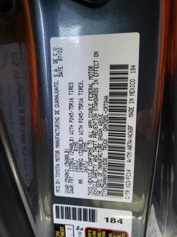 3TYSZ5AN6NT091838 - 2022 TOYOTA TACOMA ACCESS CAB შავი ფოტო 12