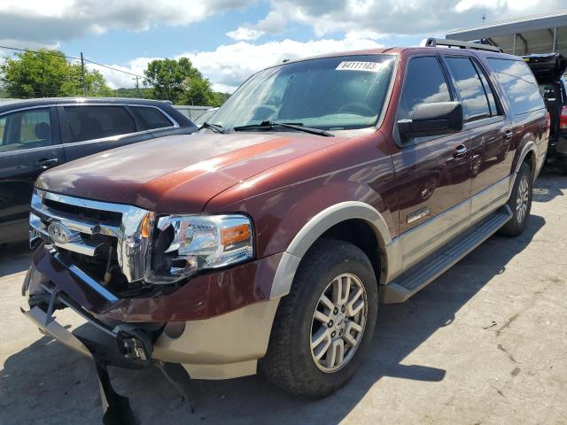 1FMFK17567LA08412 - 2007 FORD EXPEDITION EL EDDIE BAUER MAROON photo 1