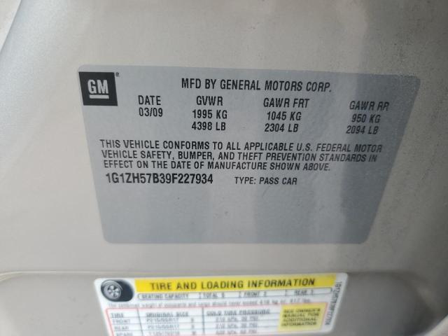 1G1ZH57B39F227934 - 2009 CHEVROLET MALIBU 1LT 金色 照片 12