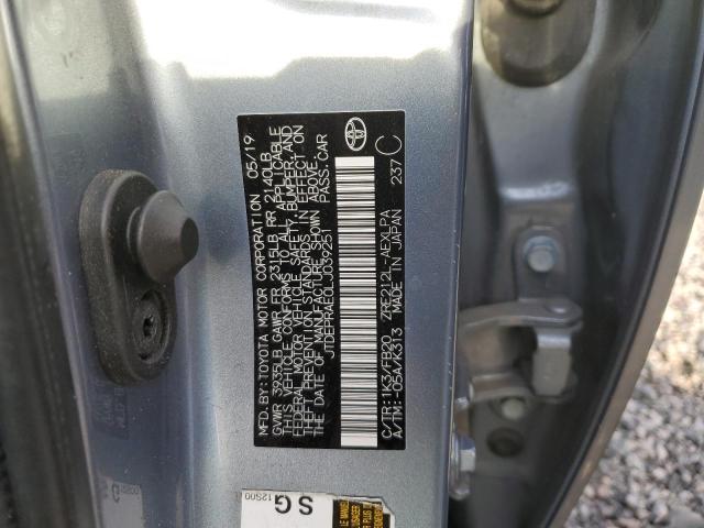 JTDEPRAE0LJ039251 - 2020 TOYOTA COROLLA LE BLUE photo 13