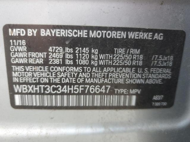 WBXHT3C34H576647 - 2017 BMW X1 XDRIVE28I SILVER photo 13