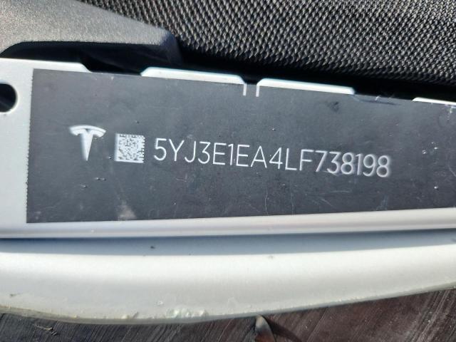 5YJ3E1EA4LF738198 - 2020 TESLA MODEL 3 Ağ foto 13