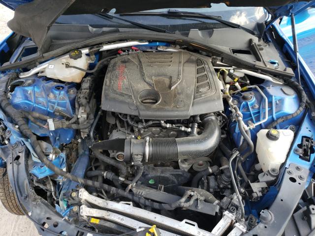 ZARFAEDN0J7564109 - 2018 ALFA ROMEO GIULIA Q4 BLUE photo 7