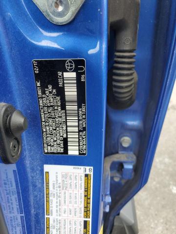 NMTKHMBX7JR001078 - 2018 TOYOTA C-HR XLE BLUE photo 12