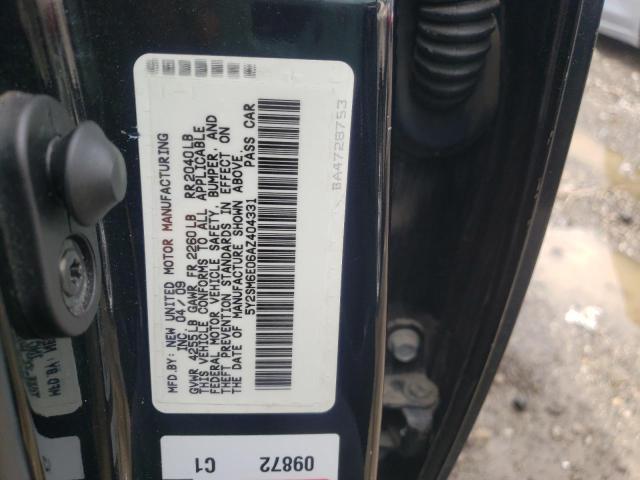 5Y2SM6E06AZ404331 - 2010 PONTIAC VIBE BLACK photo 13