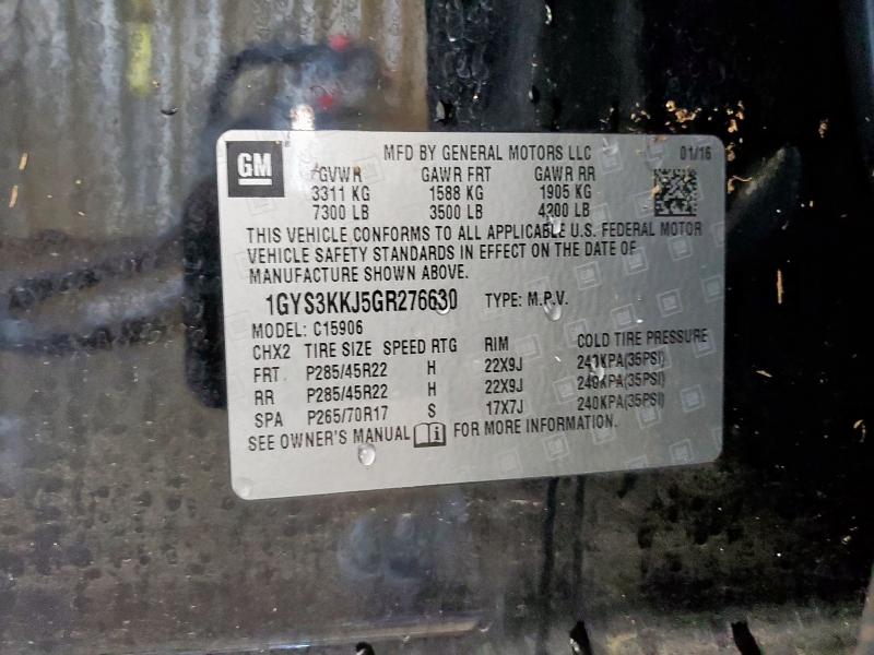 1GYS3KKJ5GR276630 - 2016 CADILLAC ESCALADE ESV PLATINUM Siyah fotoğraf 13