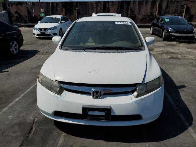 JHMFA36247S010612 - 2007 HONDA CIVIC HYBRID WHITE photo 5