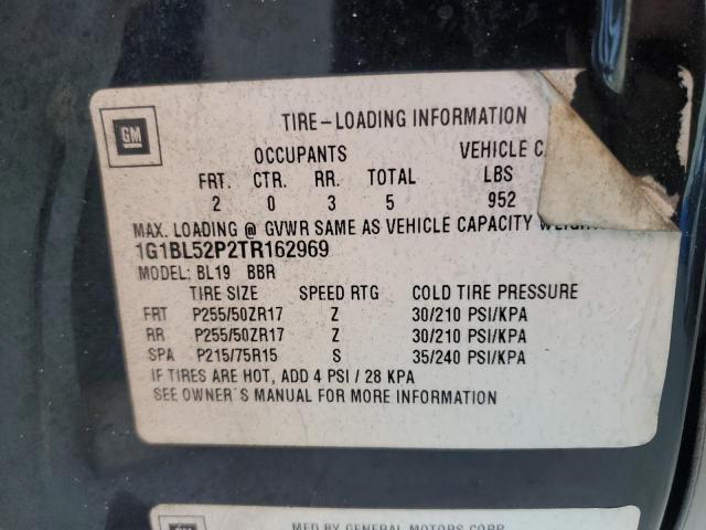 1G1BL52P2TR162969 - 1996 CHEVROLET CAPRICE / CLASSIC SS BLACK photo 12