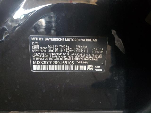 5UX33DT02R9U58105 - 2024 BMW X4 XDRIVE30I BLACK photo 13