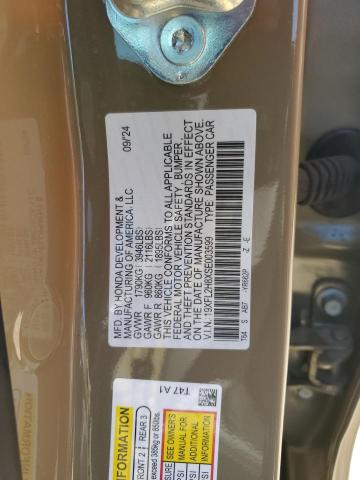 19XFL2H8XSE003599 - 2025 HONDA CIVIC SPORT TAN photo 12