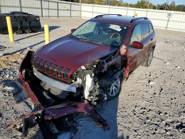 1C4PJLCB4JD621472 - 2018 JEEP CHEROKEE LATITUDE MAROON photo 2