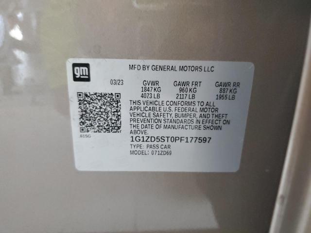 1G1ZD5ST0PF177597 - 2023 CHEVROLET MALIBU LT 灰色 照片 12