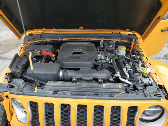 1C4JJXP69MW642871 - 2021 JEEP WRANGLER U SAHARA 4XE YELLOW photo 12