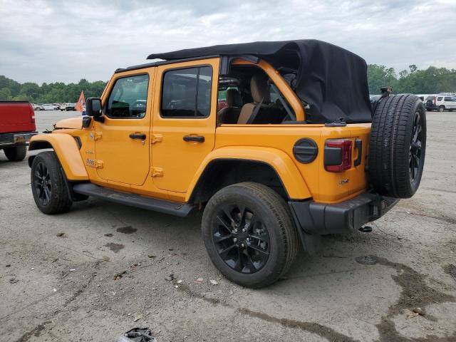 1C4JJXP69MW642871 - 2021 JEEP WRANGLER U SAHARA 4XE YELLOW photo 2