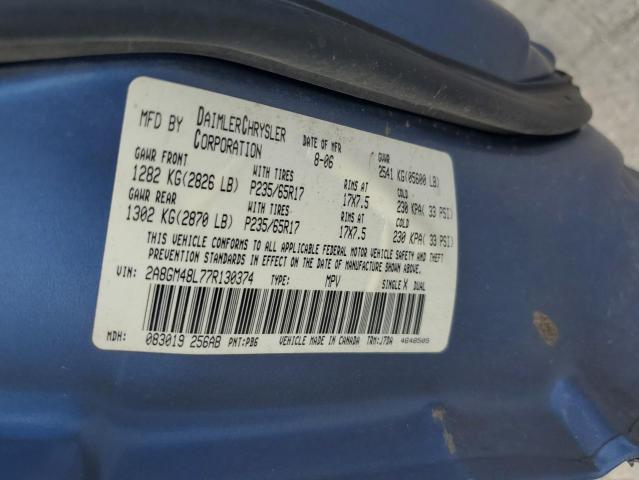 2A8GM48L77R130374 - 2007 CHRYSLER PACIFICA BLUE photo 13