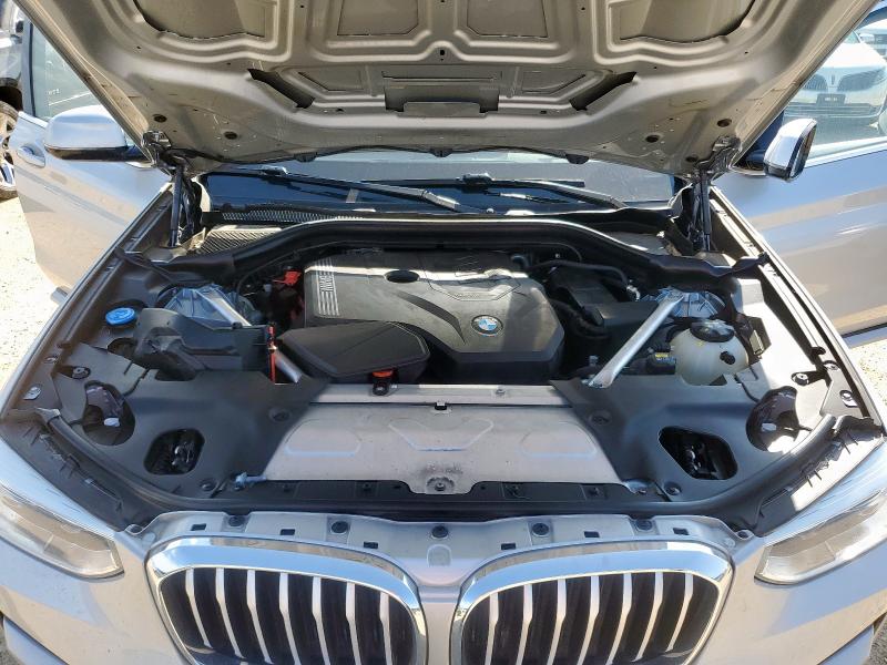 5UXTY5C09M9F59807 - 2021 BMW X3 XDRIVE30I SILVER photo 12