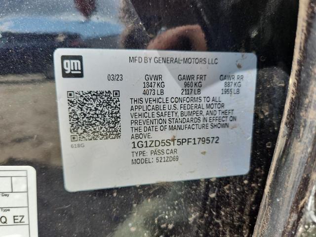 1G1ZD5ST5PF179572 - 2023 CHEVROLET MALIBU LT CHARCOAL photo 12