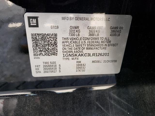 1GNSKAKC3LR126201 - 2020 CHEVROLET TAHOE K1500 LS BLACK photo 13