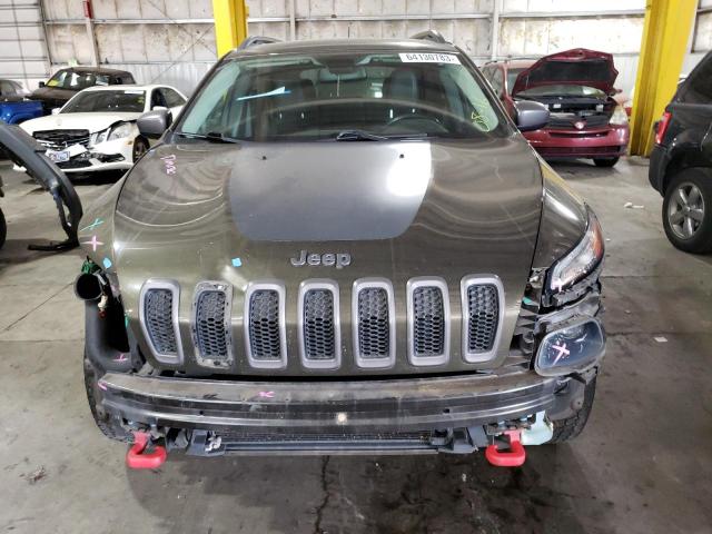 1C4PJMBS0FW634240 - 2015 JEEP CHEROKEE TRAILHAWK GREEN photo 5