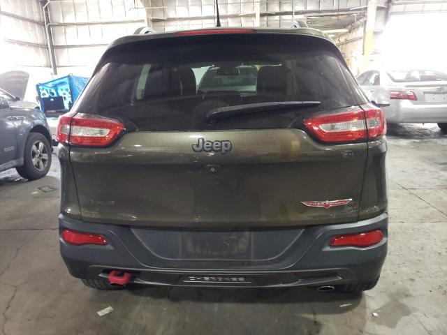 1C4PJMBS0FW634240 - 2015 JEEP CHEROKEE TRAILHAWK GREEN photo 6