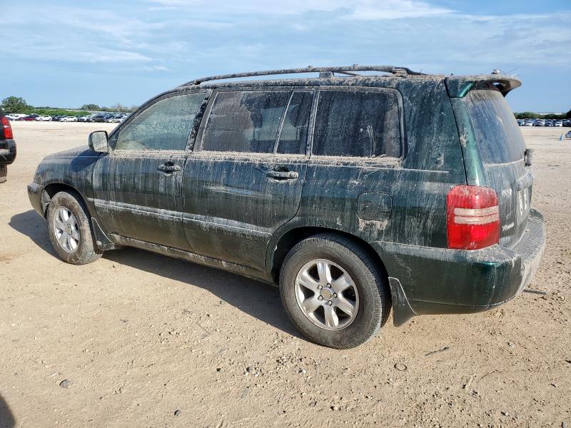 JTEHF21A610010341 - 2001 TOYOTA HIGHLANDER GREEN photo 2