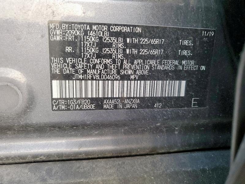 JTMH1RFV8LD046096 - 2020 TOYOTA RAV4 LE GRAY photo 13