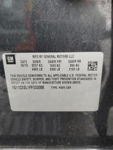 1G11C5SL1FF332088 - 2015 CHEVROLET MALIBU 1LT 黑色 照片 12