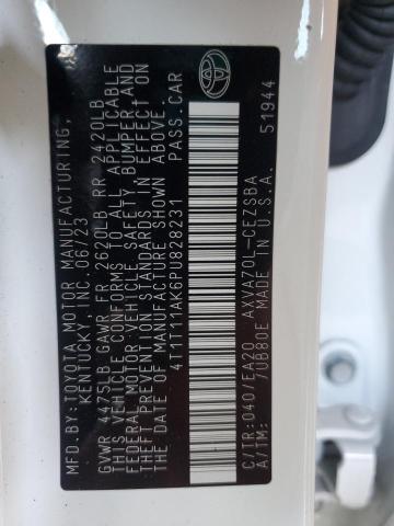 4T1T11AK6PU828231 - 2023 TOYOTA CAMRY SE NIGHT SHADE WHITE photo 13