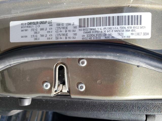 3C63R3HL3FG551120 - 2015 RAM 3500 SLT BROWN photo 12