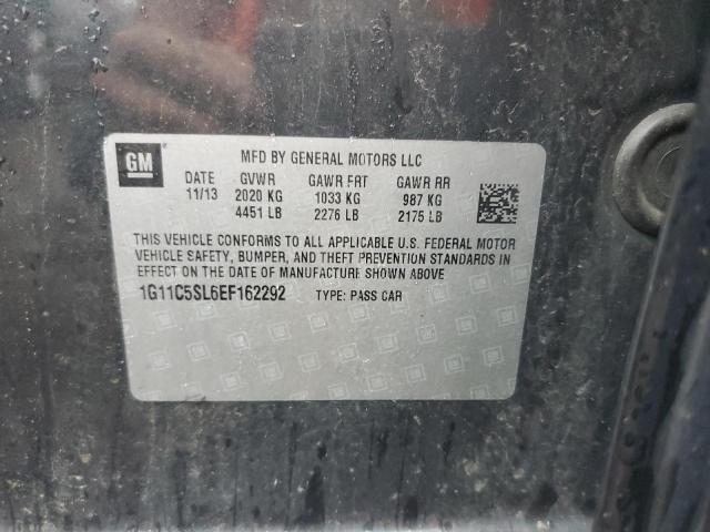 1G11C5SL6EF162292 - 2014 CHEVROLET MALIBU 1LT CHARCOAL photo 12