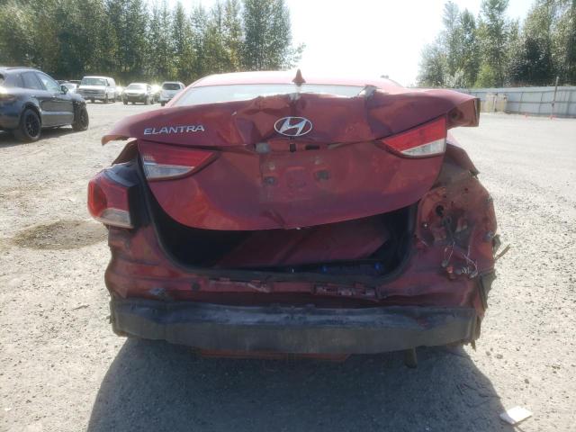 KMHDH4AE7DU538569 - 2013 HYUNDAI ELANTRA GLS RED photo 6